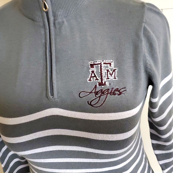 Medium GameDay Texas A & M Cashmere With Metallic Fibers Sweater - Picture 2 of 9